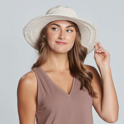 San Diego Hat Company | Bali Cotton Crochet Sun Hat  | 108934 | lsfone | NATURAL