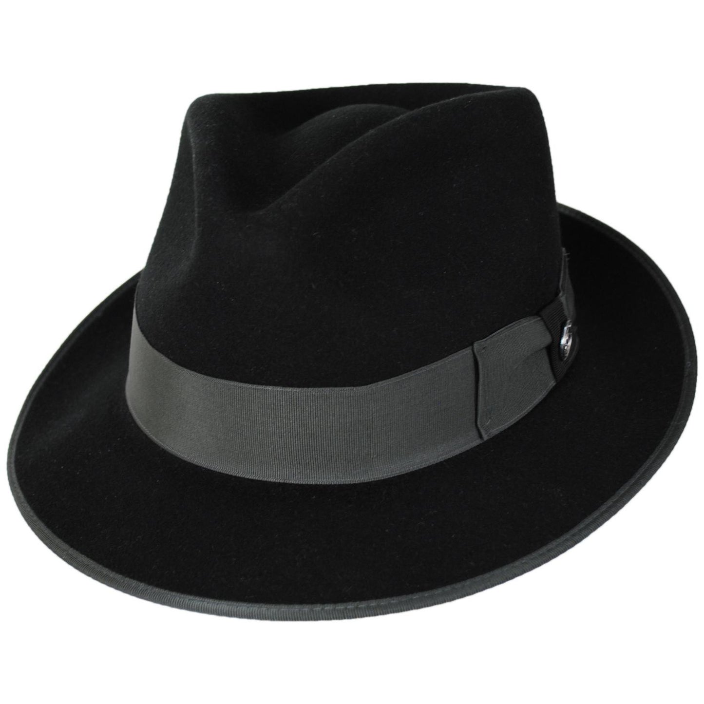 Stetson | Hashtag Wool Felt Fedora Hat | 130771 | lead | BLACK
