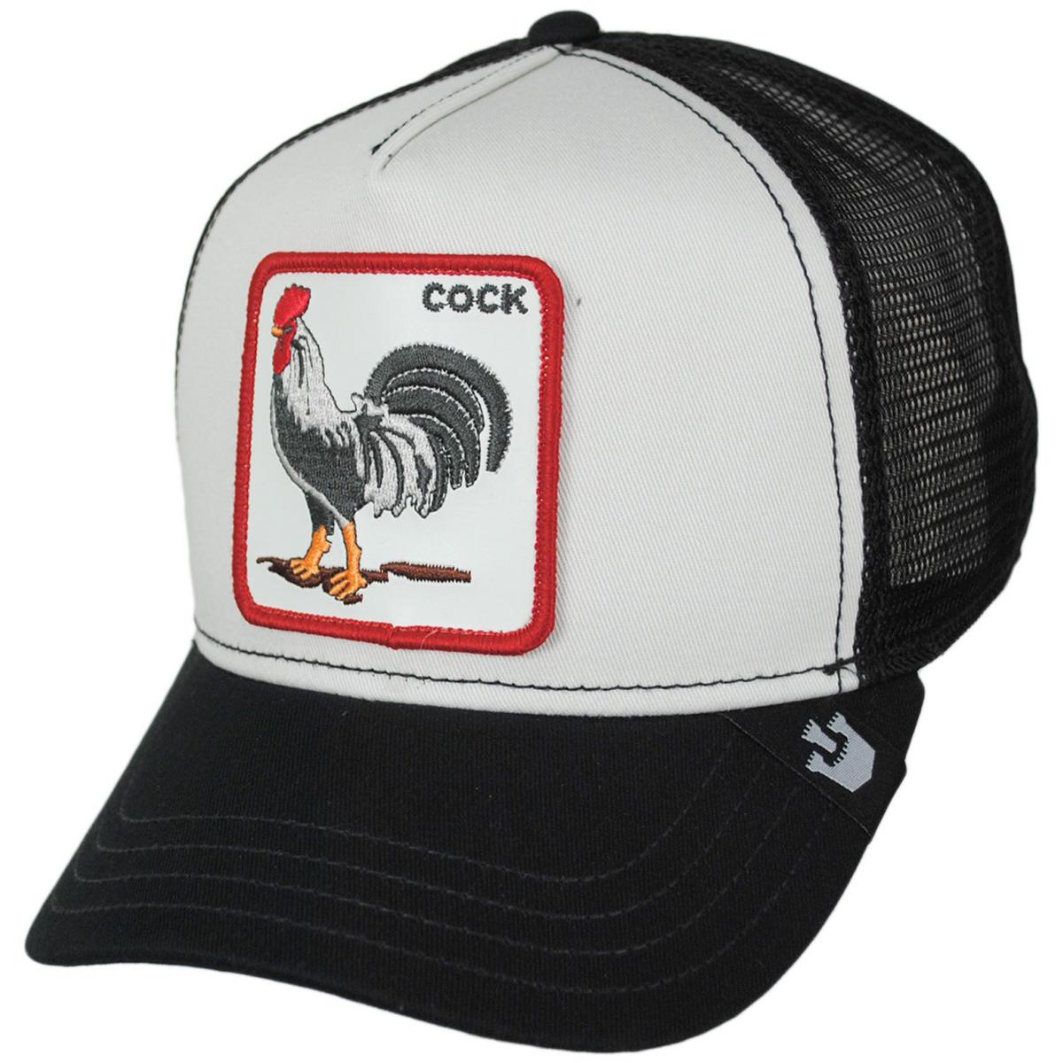 Goorin Bros | Cock Mesh Trucker Snapback Baseball Cap | 200441 | lead | BLACK/WHITE