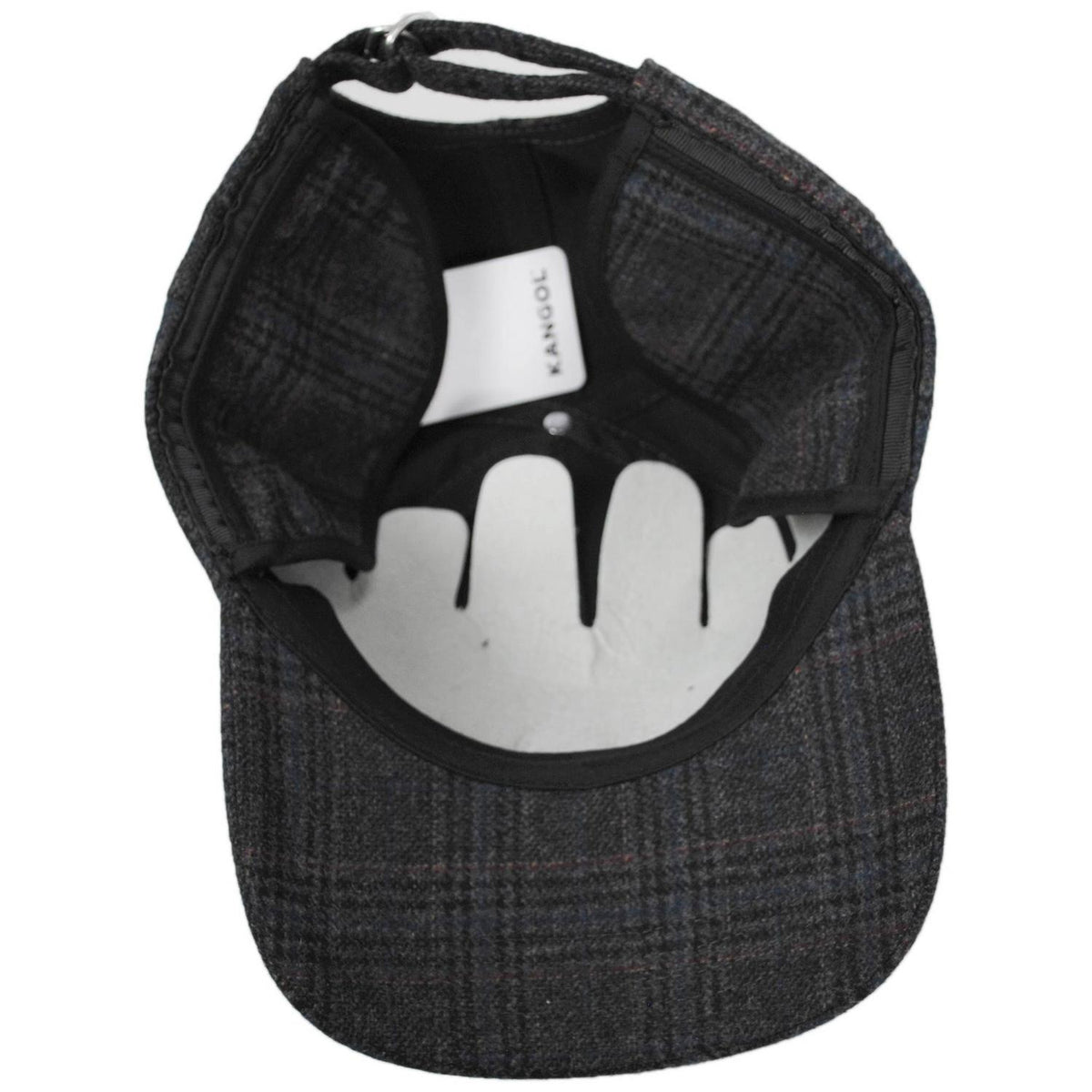 Kangol | Plaid Earflaps Strapback Baseball Cap | 201196 | under | BLACK MULTI