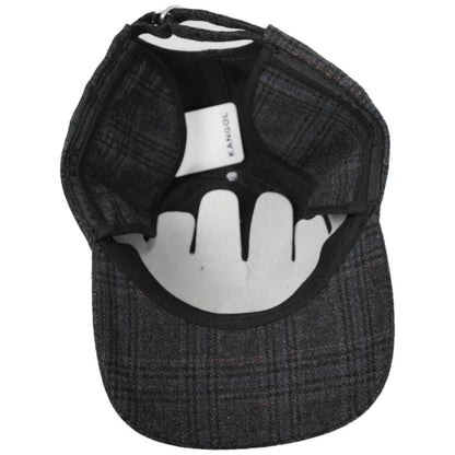 Kangol | Plaid Earflaps Strapback Baseball Cap | 201196 | under | BLACK MULTI