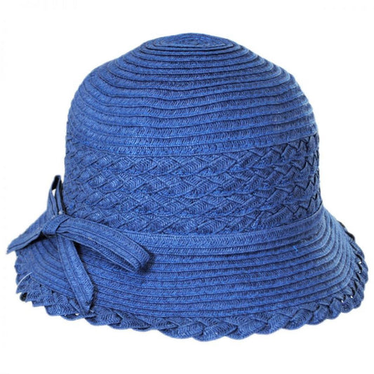 Jeanne Simmons | Kid's Toyo Braid Cloche Hat | 505610 | lead | BLUE