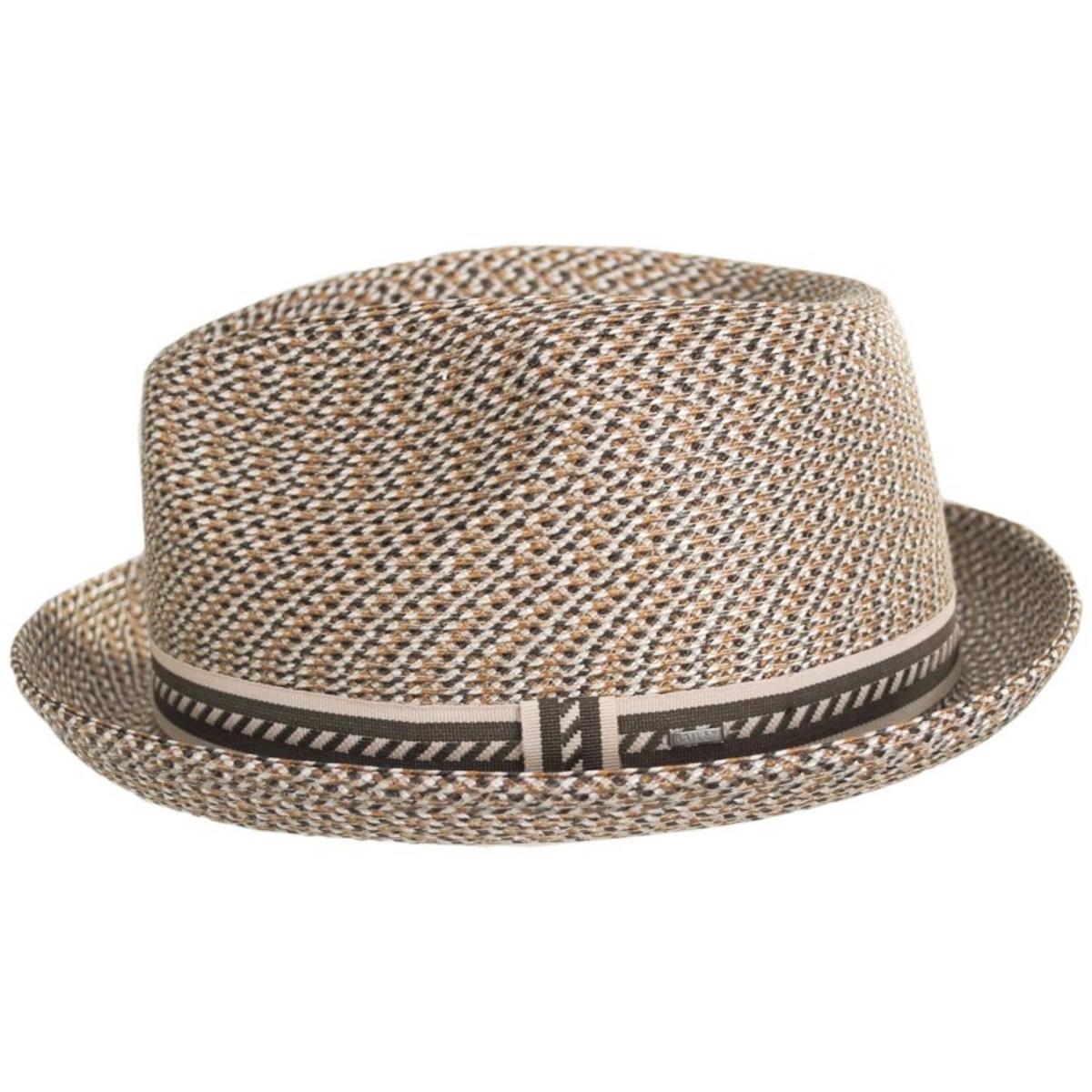 Bailey 1922 | Mannes Poly Braid Fedora Hat - Fashion Colors | 127844A | profile | TAWNY