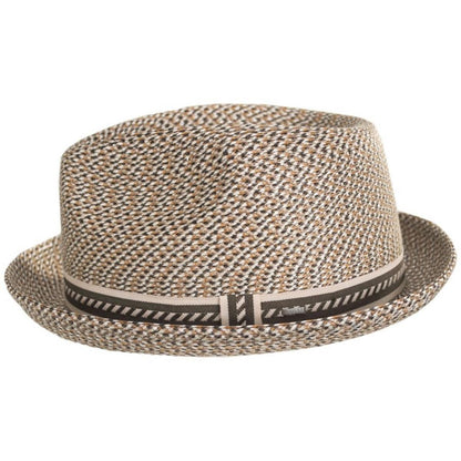 Bailey 1922 | Mannes Poly Braid Fedora Hat - Fashion Colors | 127844A | profile | TAWNY