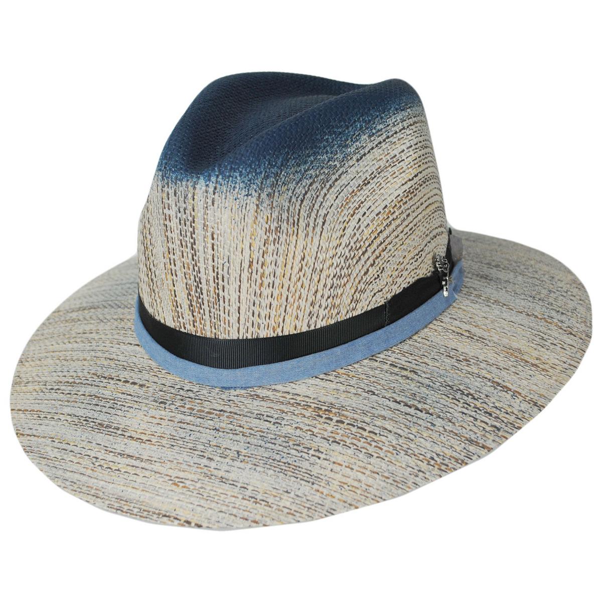 Carlos Santana | Supernatural Matte Toyo Safari Fedora Hat | 129803 | lead | TEA/NAVY