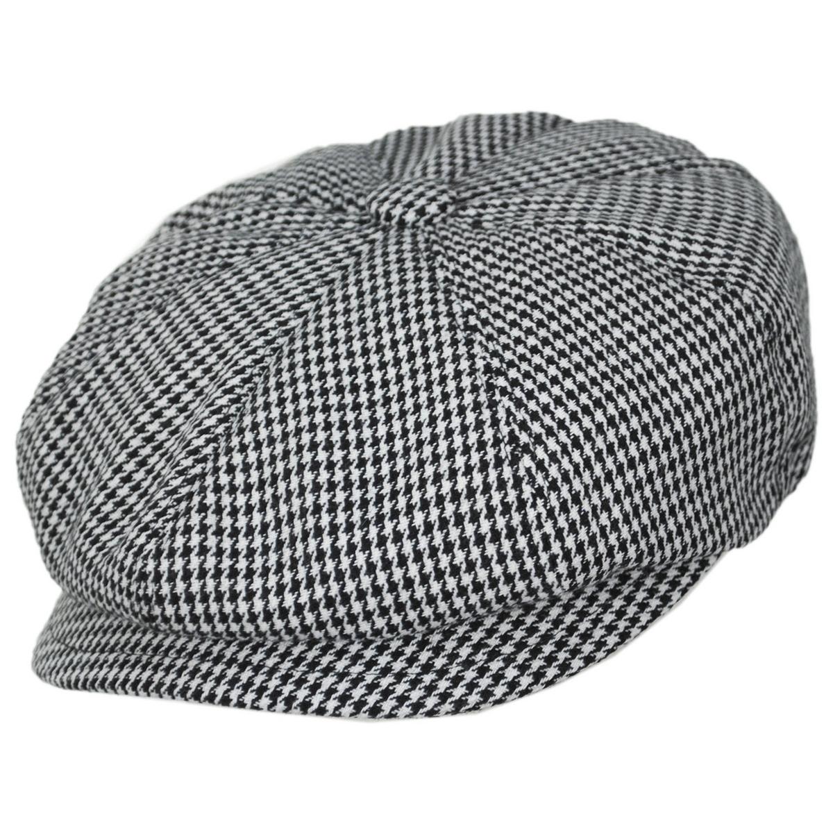 Bailey 1922 | Atlas Houndstooth Earflap Newsboy Cap | 167239 | lead | BLACK MULTI