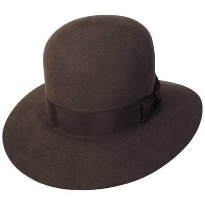 Akubra | Adventurer Fur Felt Shapeable Open Crown Fedora Hat | 131704 | lead | MID BROWN