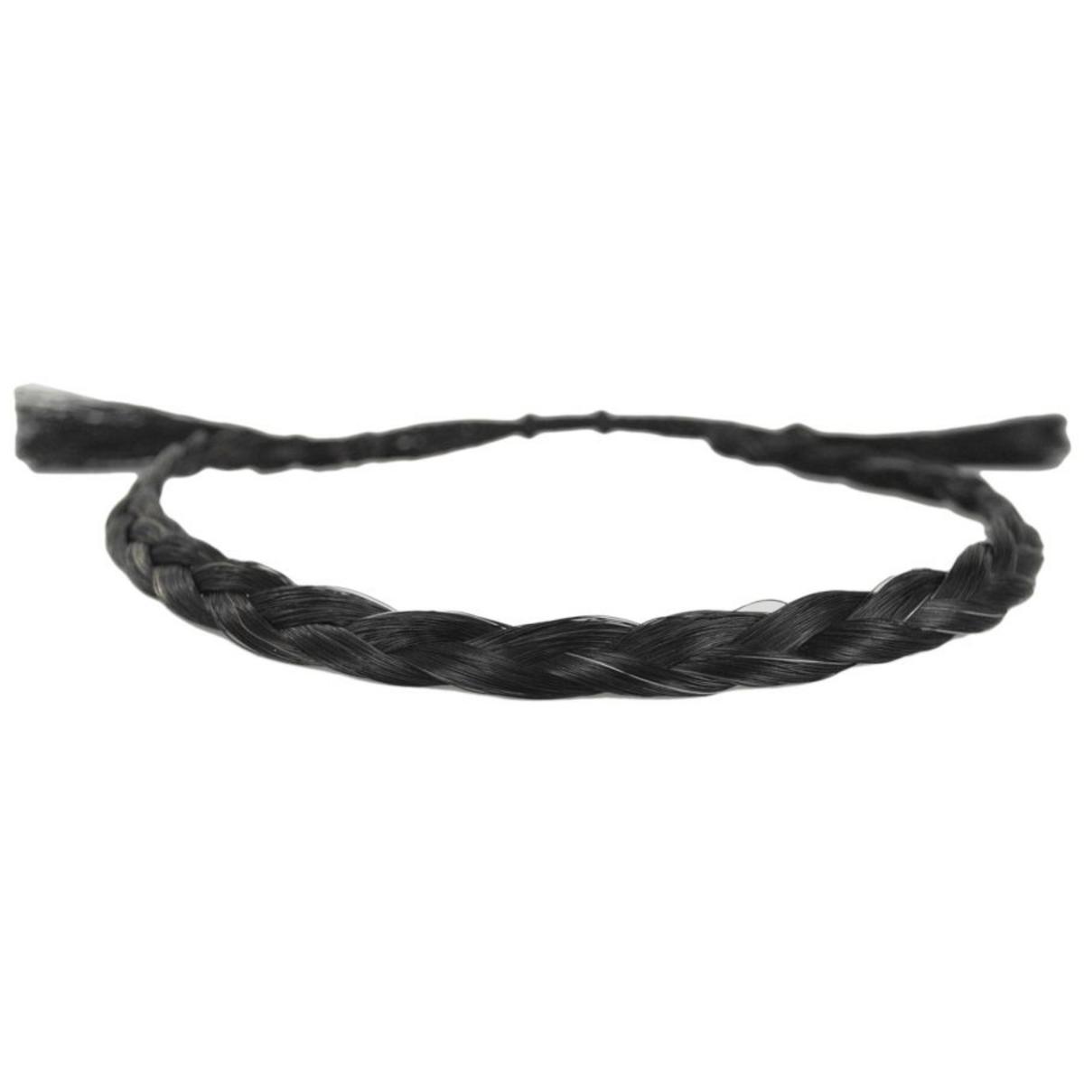 3 Regions Trade Co. | Solid Color Horse Hair Braid Double Tassel Hat Band | 601701 | lead | BLACK