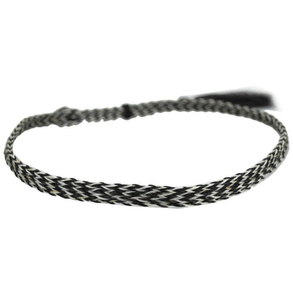 3 Regions Trade Co. | Snake Two-Tone Horse Hair Braid Single Tassel Hat Band | 601700 | lead | BLACK