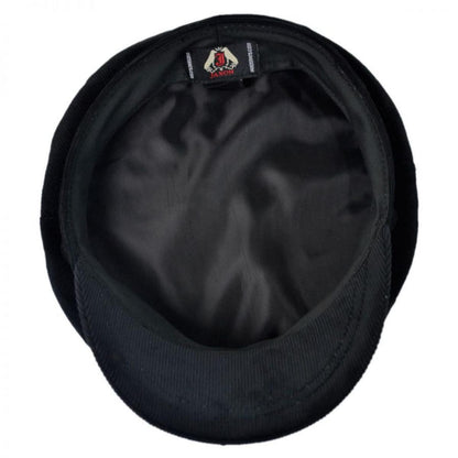 Jaxon Hats | Corduroy Fiddler's Cap | 181016 | under | BLACK