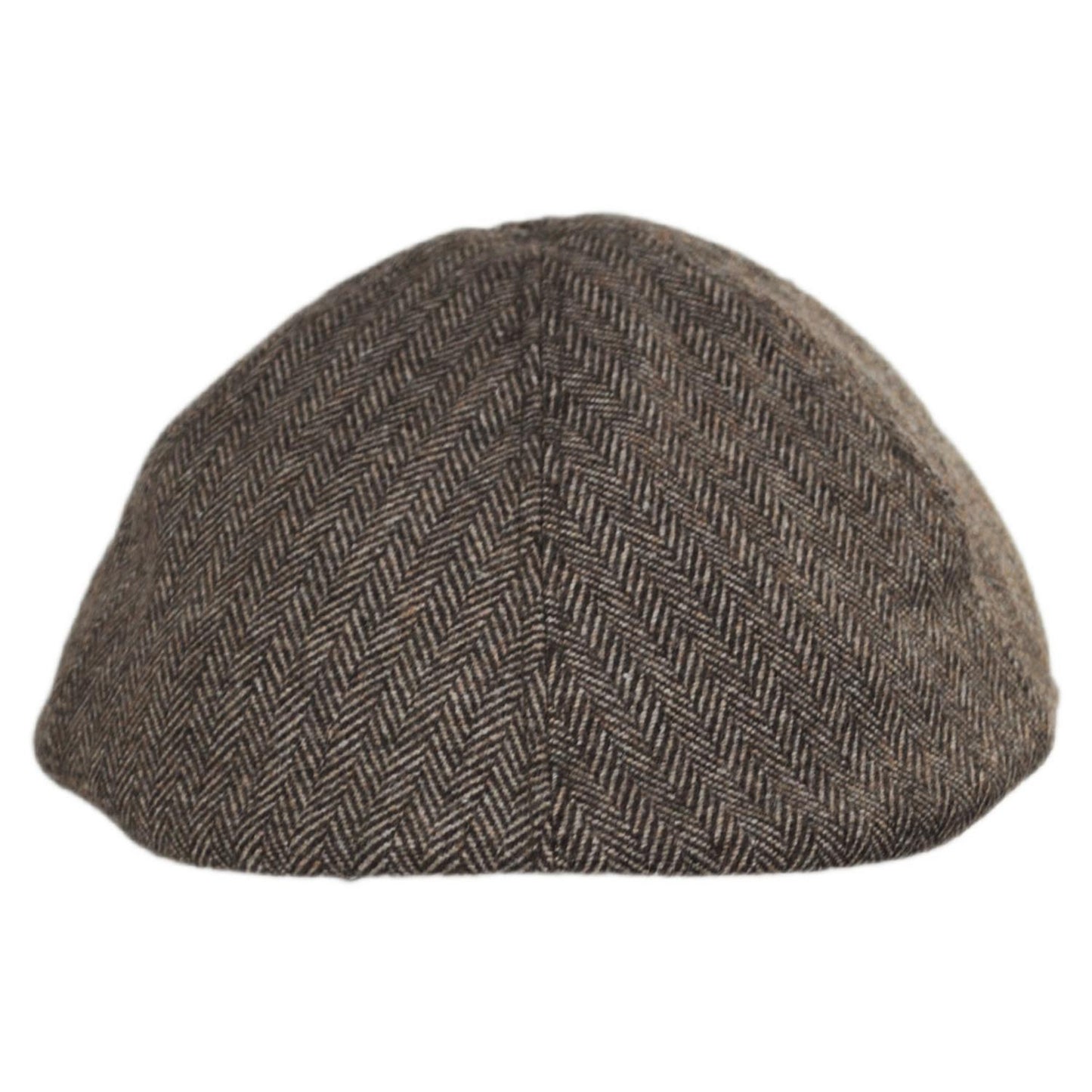 Jaxon Hats | Herringbone Wool Blend Duckbill Ivy Cap | 167552 | front | BROWN