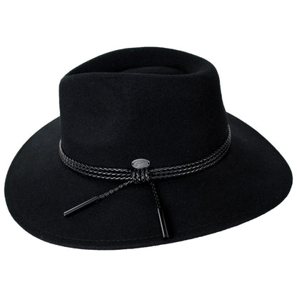 Bailey 1922 | Piston Wool Felt Aussie Hat | 130349 | front | BLACK