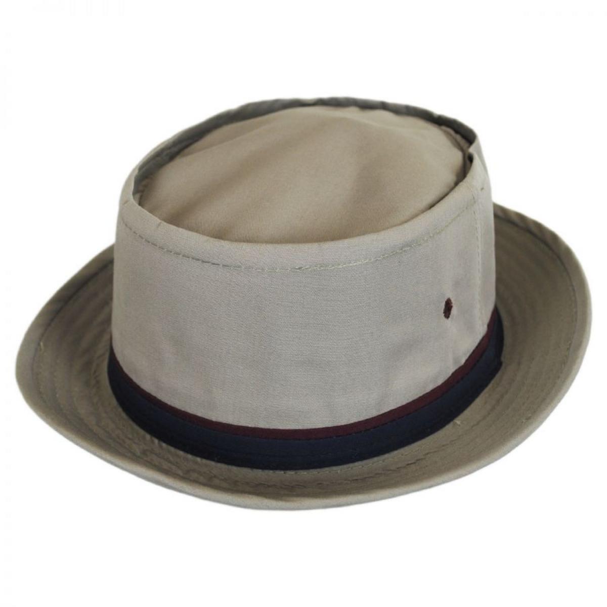Dorfman Pacific | Classic Roll Up Cotton Bucket Hat | 185102 | lead | TAN