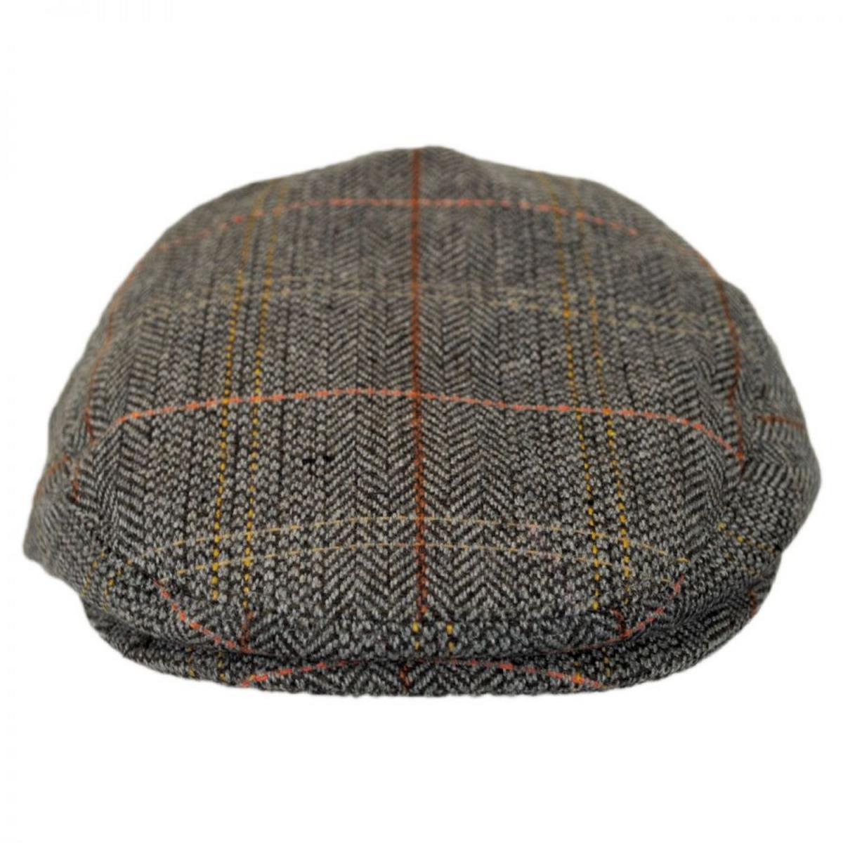 Jaxon Hats | Baby Tweed Wool Blend Ivy Cap | 512112 | front | BROWN/GREY