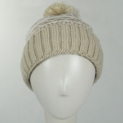 Columbia Sportswear | Sweater Weather Pom Beanie Hat | 500744 | front | CHALK MADRAS