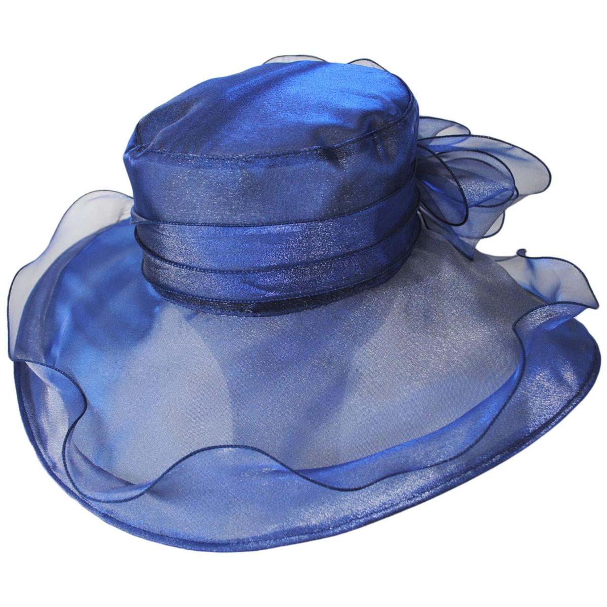 San Diego Hat Company | Organza Pearl Boater Dress Hat | 121052 | lead | NAVY