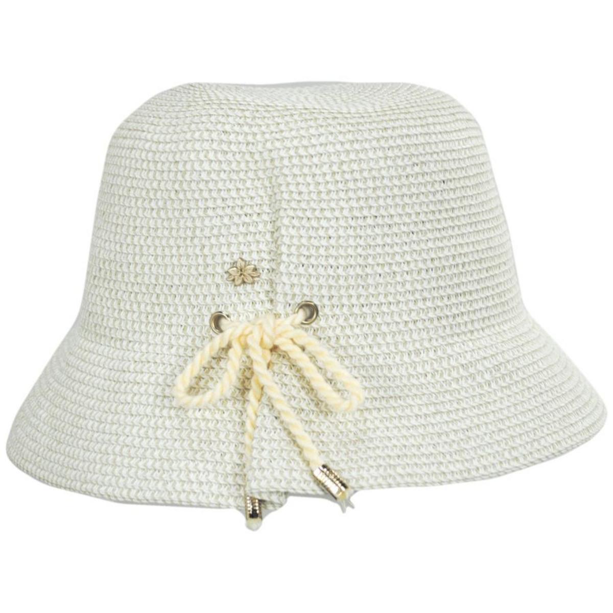 Cappelli | Edwina Toyo Straw Bucket Hat | 101280 | profile | WHITE