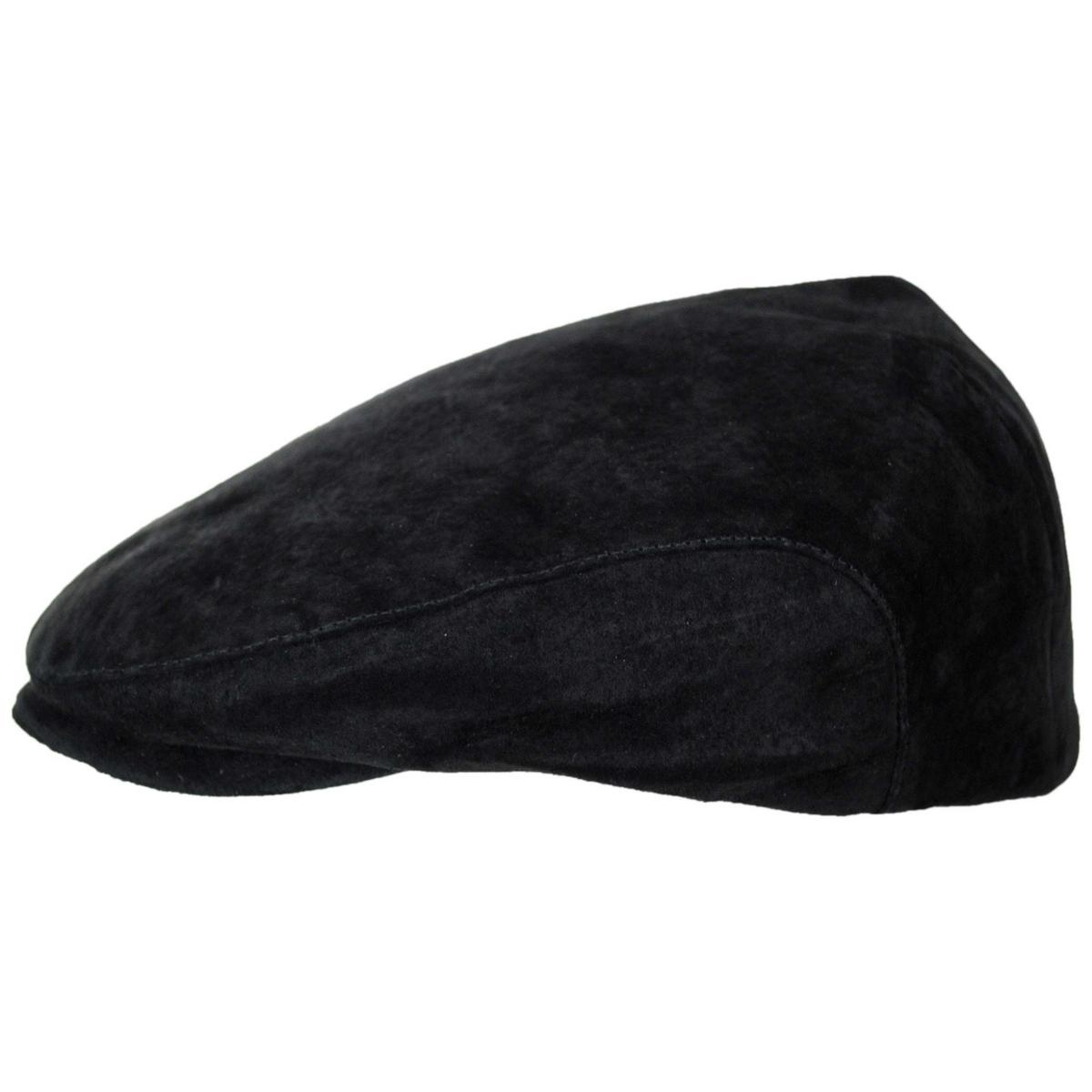 Jaxon Hats | Five-Point Suede Ivy Cap | 170200 | profile | BLACK