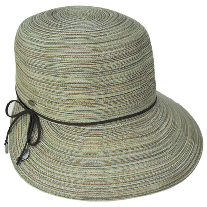 Scala | Teodora Poly Braid Facesaver Cap | 101567 | lead | OLIVE