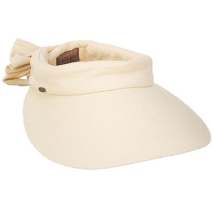 Scala | Backbow Cotton Visor | 195018 | lead | LINEN