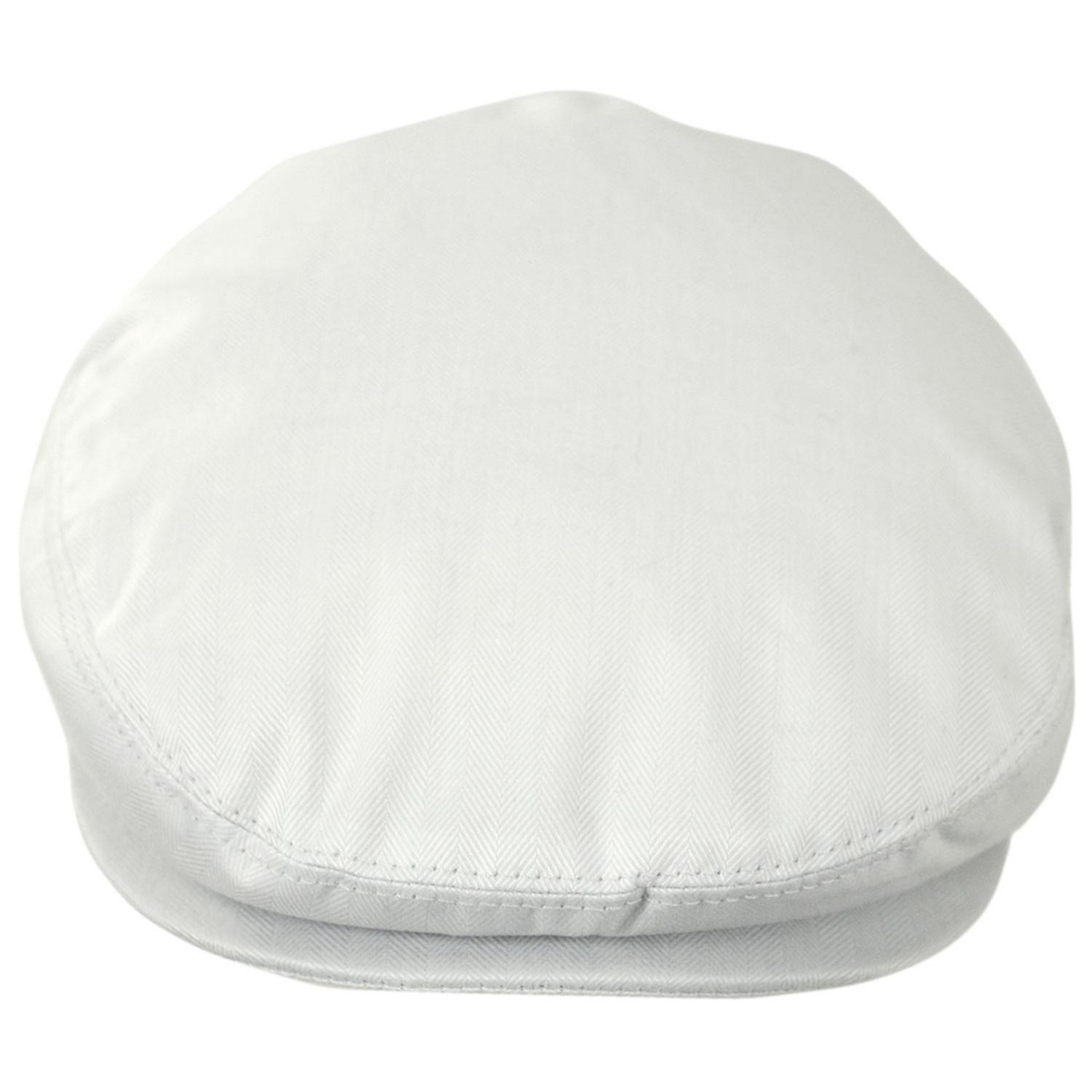 Baskerville Hat Company | Llanddew Cotton Herringbone Ivy Cap | 167680 | front | IVORY