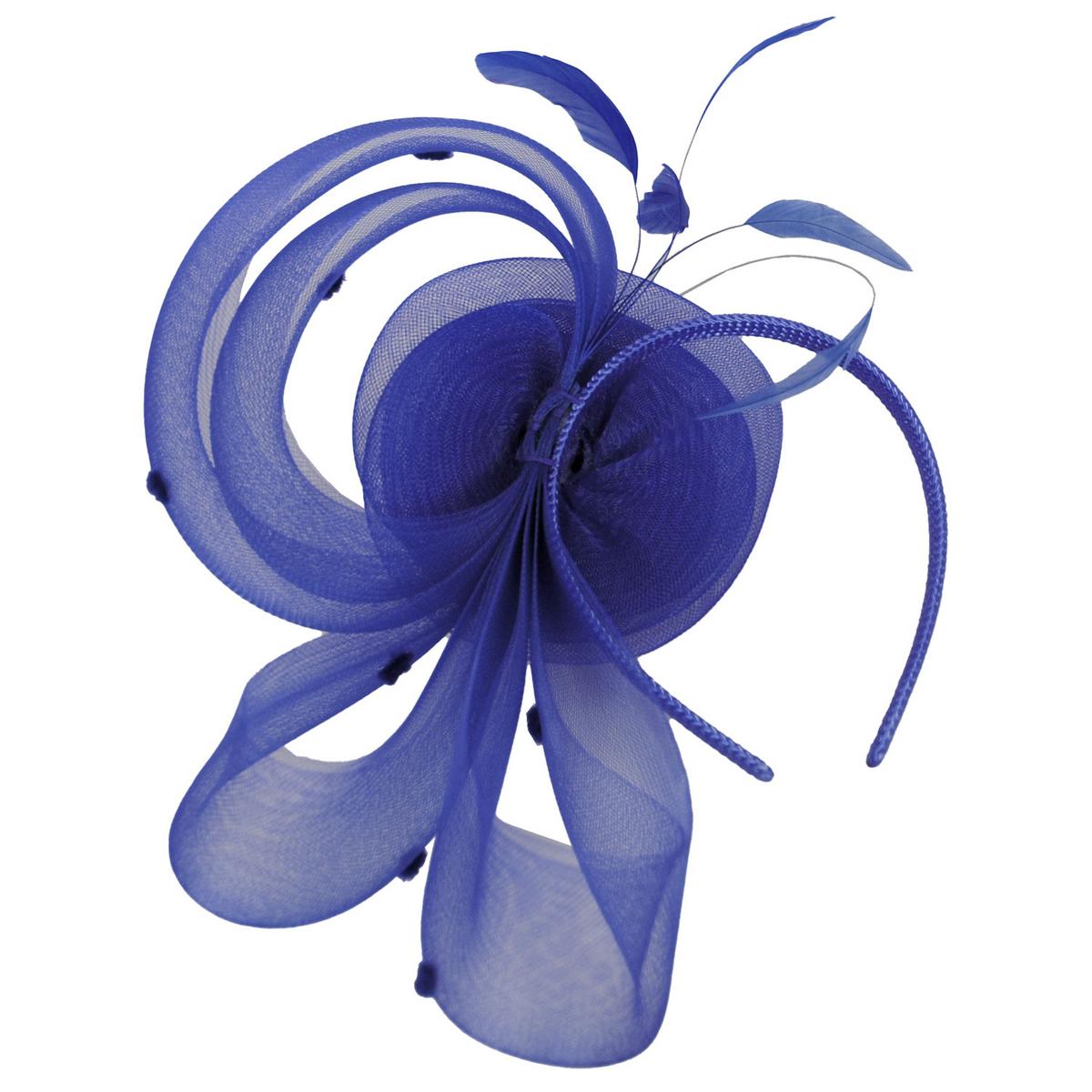 Kathy Jeanne | Pluma Horsehair Mesh Fascinator Hat | 122438 | under | ROYAL