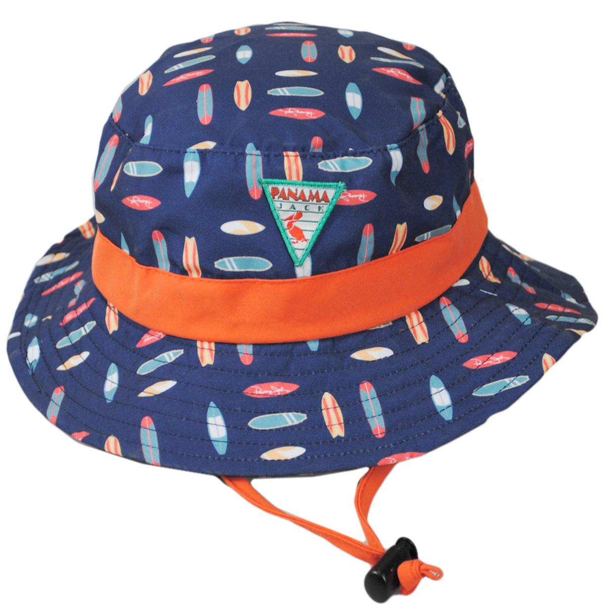 Panama Jack | Kid's Fantasia Surf Bucket Hat | 508204 | front | NAVY