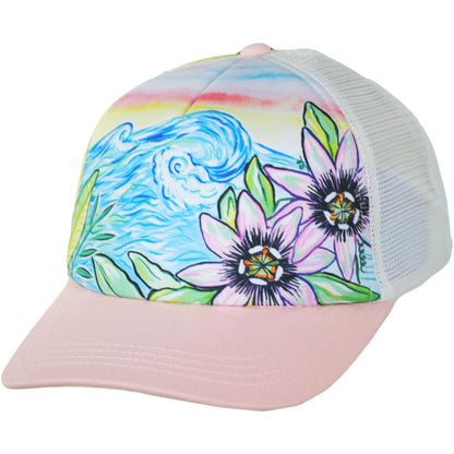 Sunday Afternoons | Kid's Passionflower Trucker Snapback Baseball Cap | 401284 | lead | PASSIONFLOWER