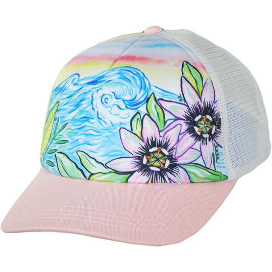 Sunday Afternoons | Kid's Passionflower Trucker Snapback Baseball Cap | 401284 | lead | PASSIONFLOWER