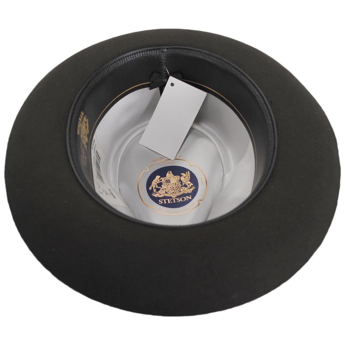Stetson | Downs Fur Felt Fedora Hat | 130687 | under | GRAPHITE
