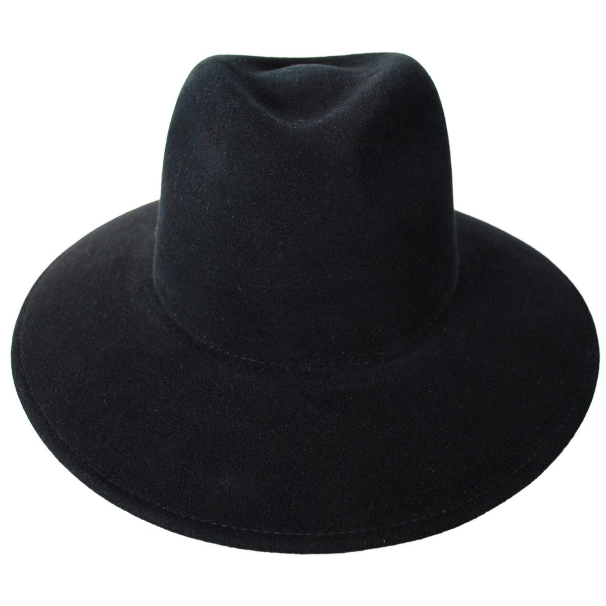 Betmar | Katie Wool Felt Safari Fedora Hat | 123175 | front | BLACK