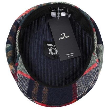 BRIXTON HATS | Plaid Fiddler Fisherman Cap | 181358 | under | NAVY/GREEN/RED/CREAM