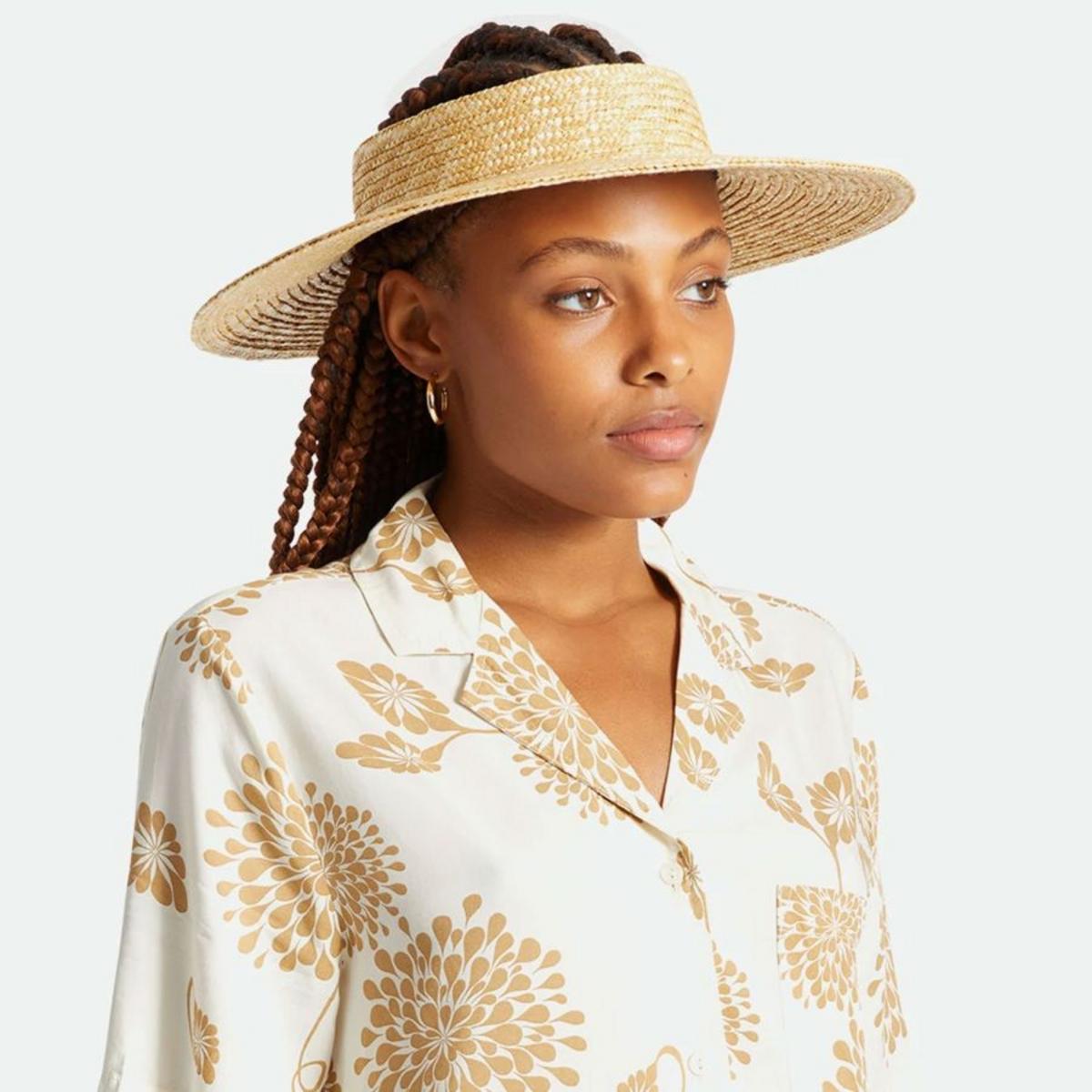 BRIXTON HATS | Joanna Wheat Straw Visor - Honey | 198406HNY | under | HONEY