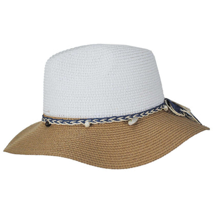Jeanne Simmons | Two Tone Toyo Straw Fedora Hat | 101821 | profile | TAN