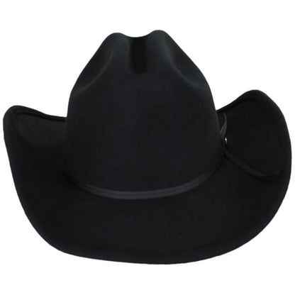 Jaxon Hats | Wool Felt Western Hat | 132000 | front | BLACK