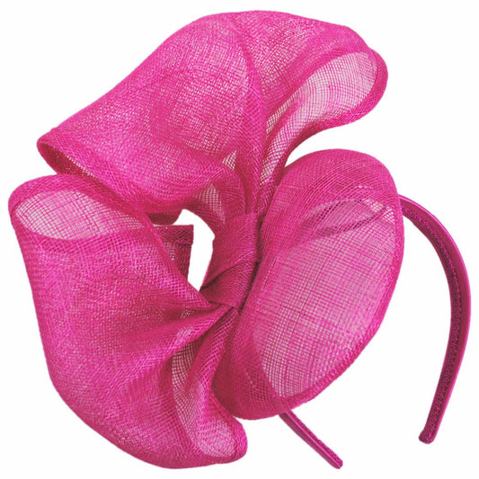 Kathy Jeanne | Souris Sinamay Straw Fascinator Hat | 122435 | lead | FUCHSIA