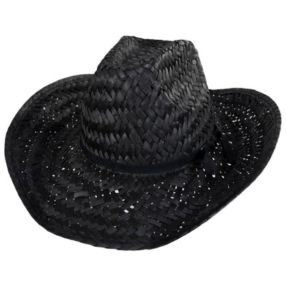 BRIXTON HATS | Houston Rush Straw Cowboy Hat | 128338 | lead | BLACK