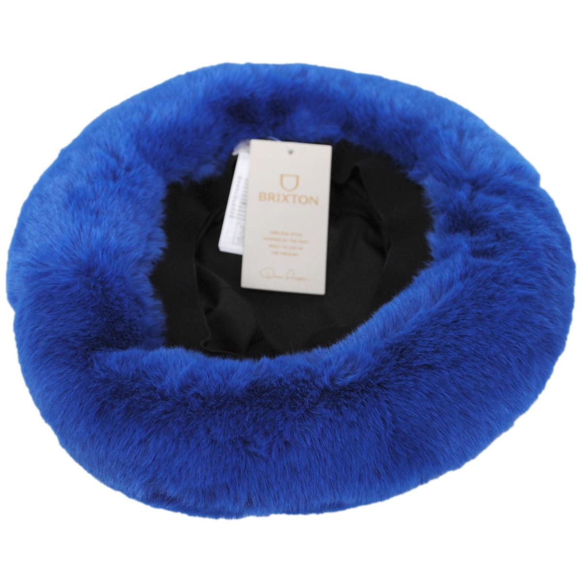 BRIXTON HATS | Dion Faux Fur Winter Bucket Hat | 185556 | under | CYBER BLUE