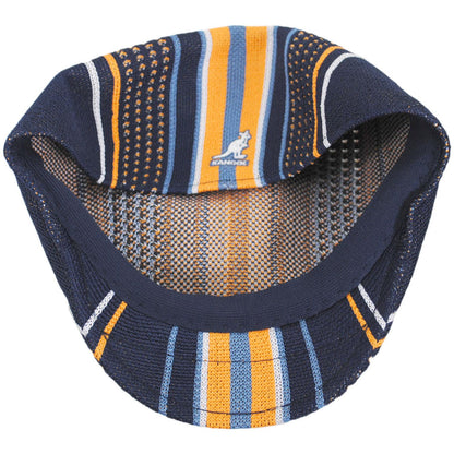 Kangol | Clubhouse Stripe 507 Ivy Cap | 161030 | under | NAVY/ELECTRIC KUMQUAT