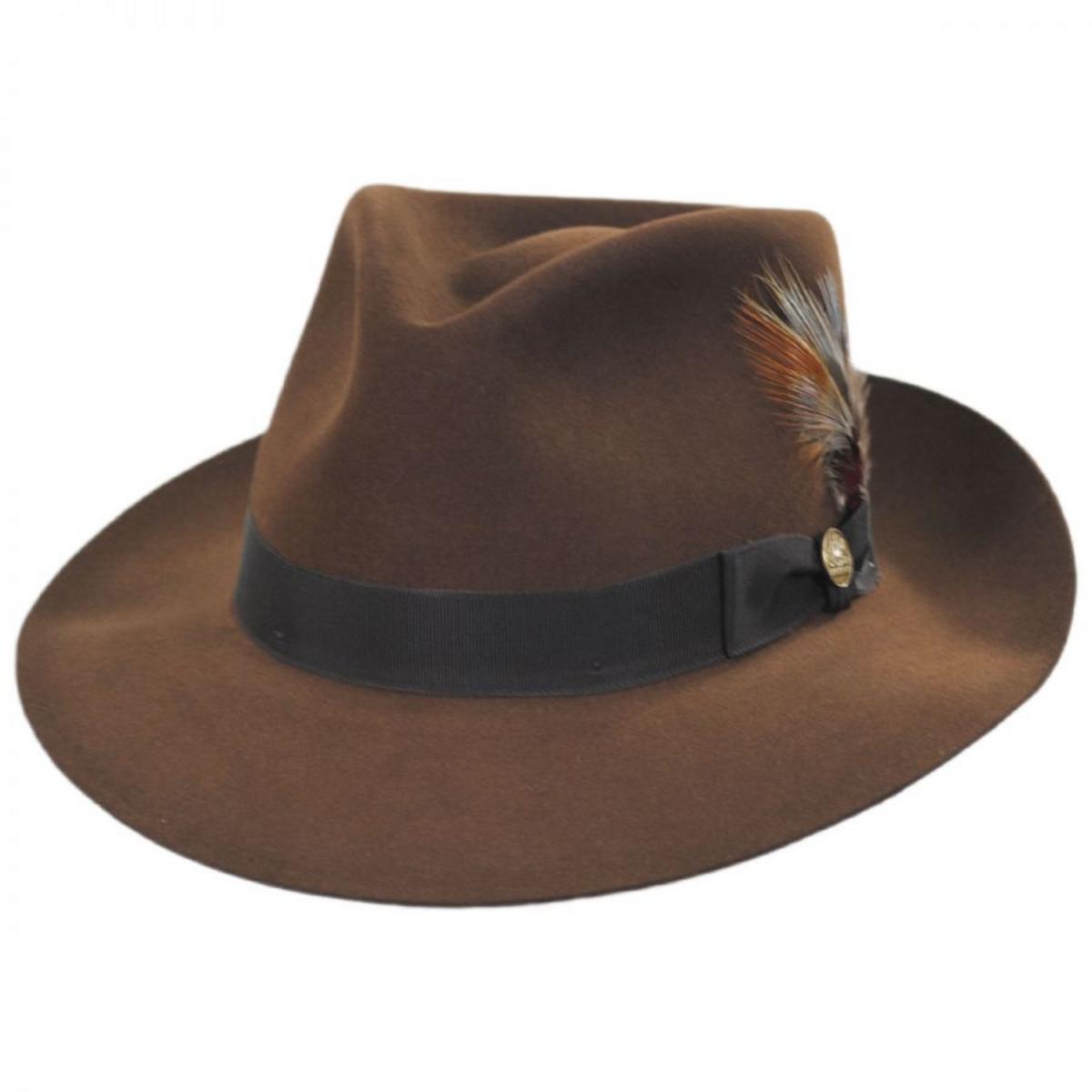 Stetson | Chatham Fur Felt Fedora Hat | 130610 | lead | MINK