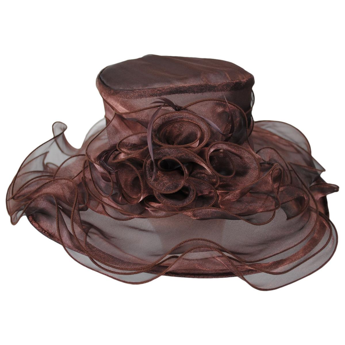 Iridescent Organza Boater Hat
