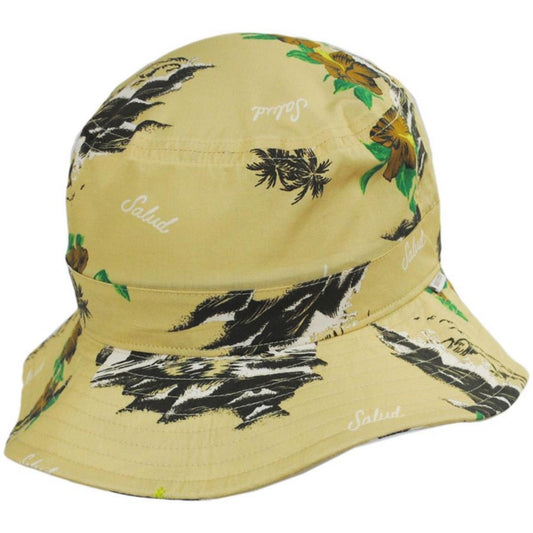 BRIXTON HATS | Petra Luau Print Packable Bucket Hat - FINAL SALE | 185547 | lead | STRAW