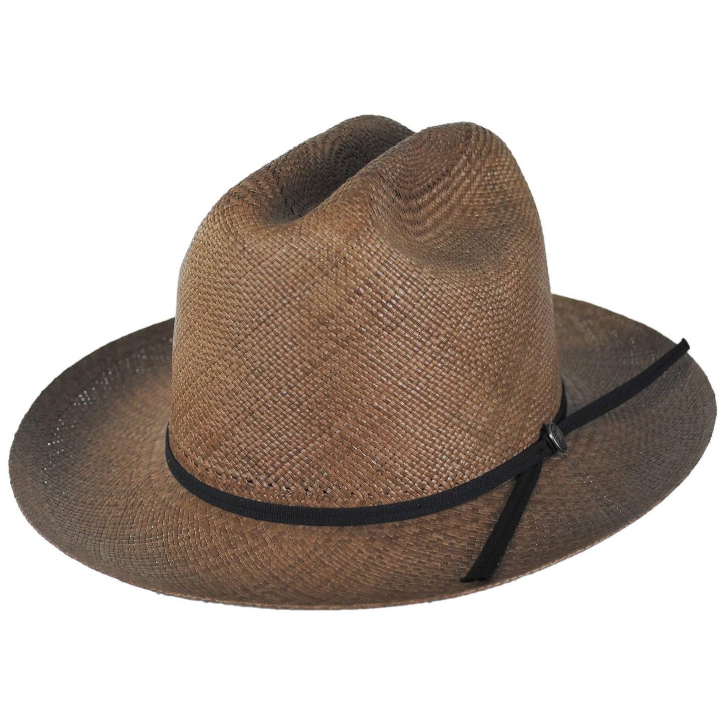 Jaxon Hats | Open Road Grade 8 Panama Straw Western Hat | 127150 | lead | WALNUT