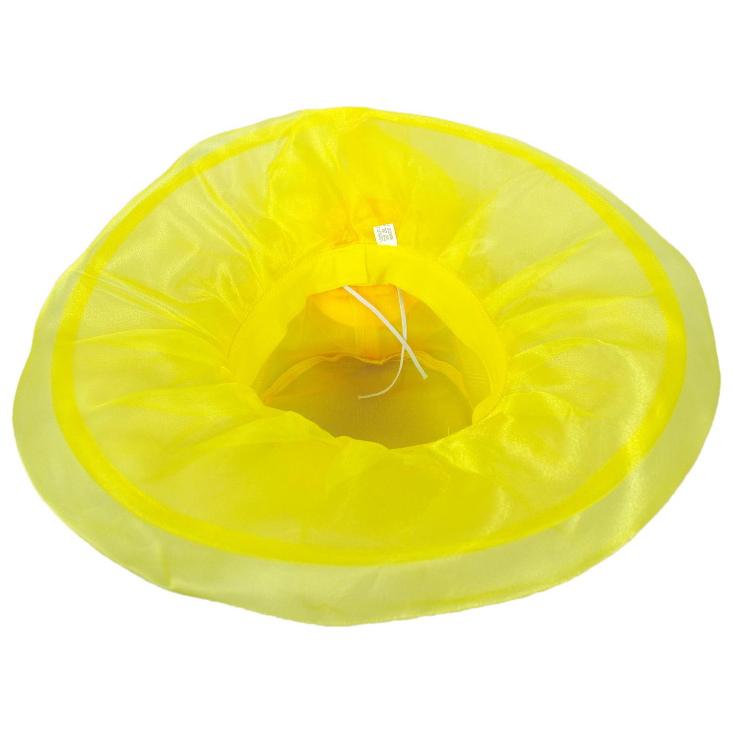 Sophia | Flower Clip Organza Dress Hat | 122910 | under | YELLOW