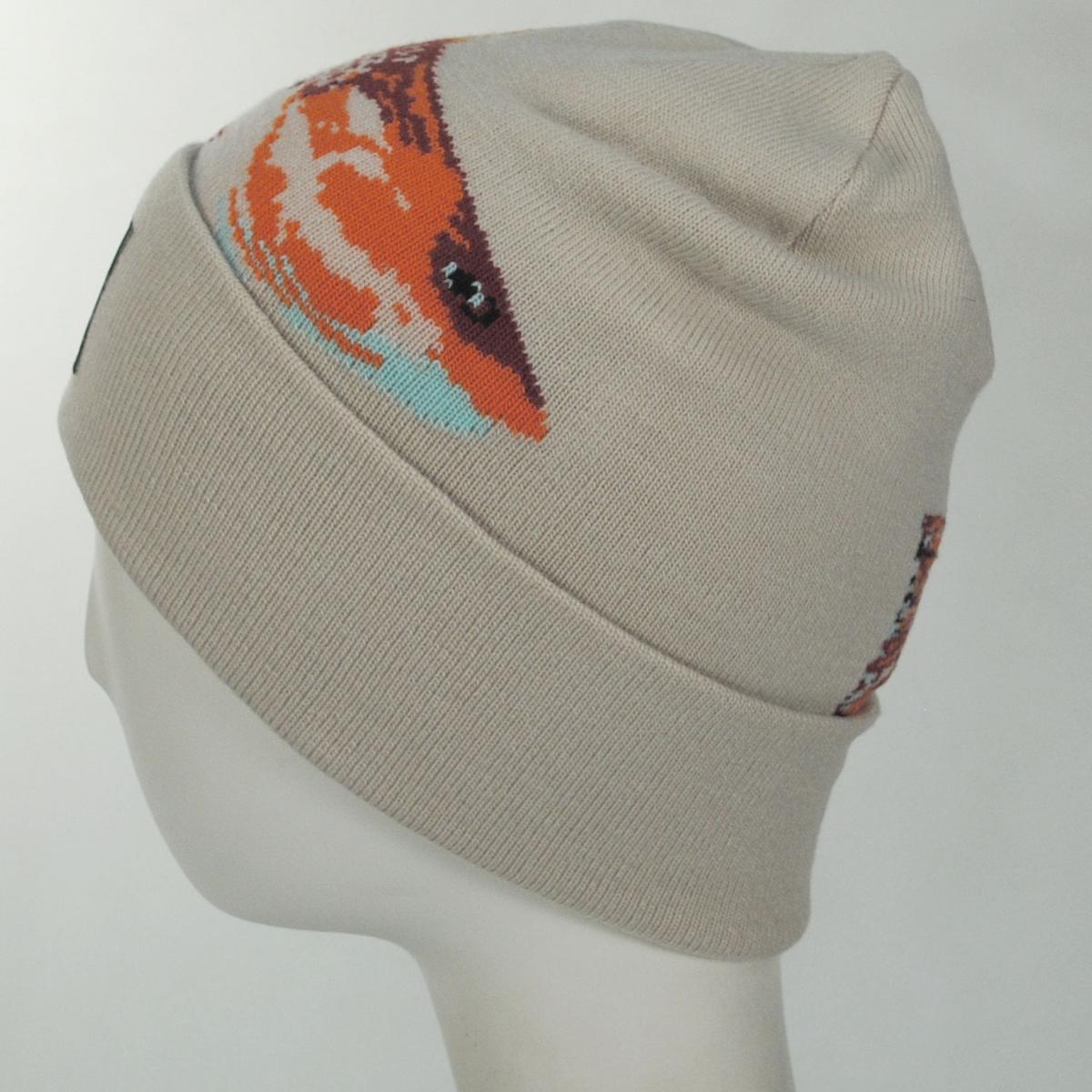 Columbia Sportswear | PFG Fall River Acrylic Knit Beanie Hat | 500747 | profile | ANCIENT FOSSIL