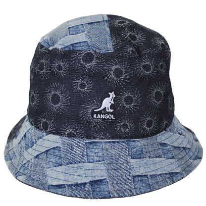 Kangol | Patchwork Mashup Denim Cotton Bucket Hat - Spring Collection | 185777SS | front | BLUE PICNIC