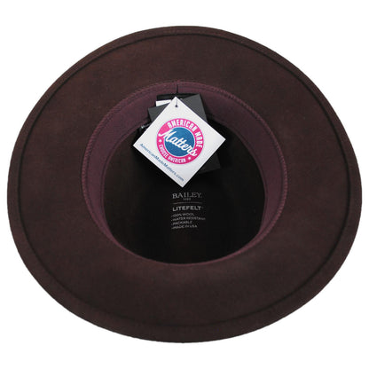 Bailey 1922 | Nelles Wool LiteFelt Fedora Hat | 130348 | under | JAVA BEAN