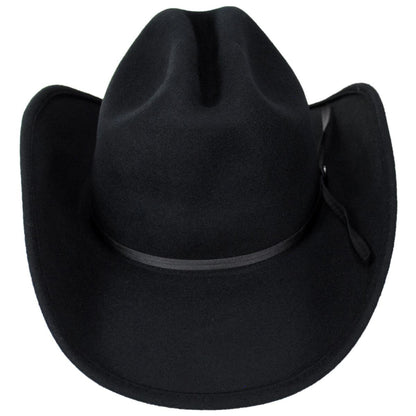 Jaxon Hats | Wool Felt Western Hat | 132000 | front | BLACK