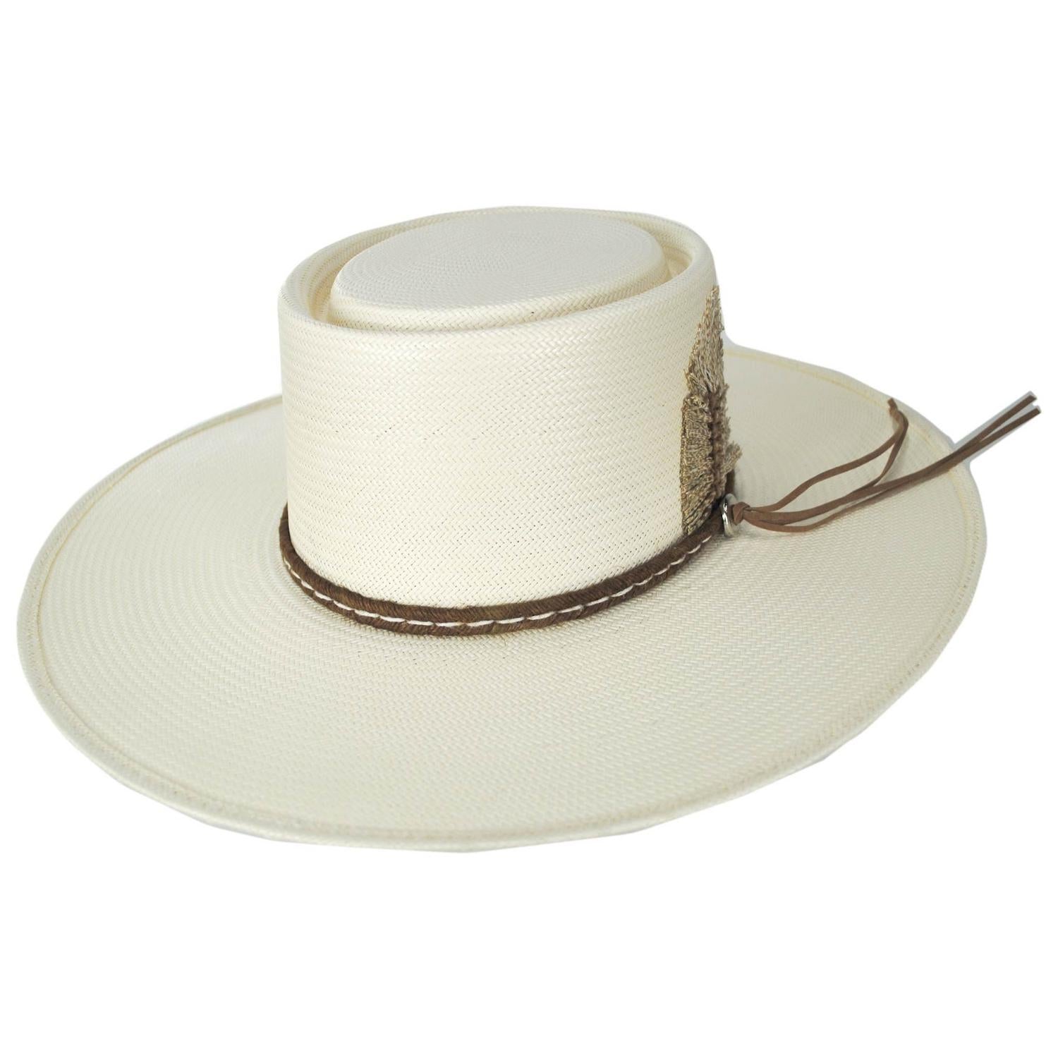 Stetson | Oasis Shantung Straw Gambler Hat | 127065 | lead | NATURAL