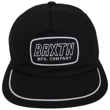 BRIXTON HATS | Telford Cotton HP Snapback Baseball Cap | 201875 | front | BLACK